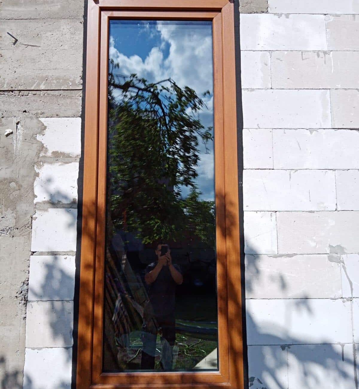 Drzwi balkonowe IGLO Energy Classic złoty dąb